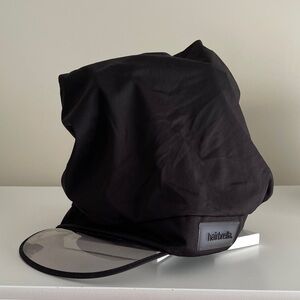 NWOT..Hairbrella Black Rainproof Hat with Clear Visor
